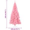 vidaXL Artificial Christmas Tree Pink PVC, steel Tall