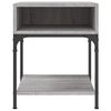 vidaXL Bedside Table Grey Sonoma Engineered wood, Iron Medium