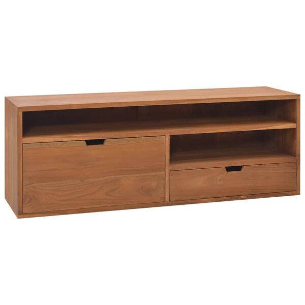 vidaXL TV Cabinet Teak Solid Teak Wood 43.3 in x 11.8 in x 15.7 in