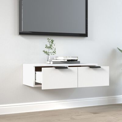 vidaXL Wall Cabinet White 26.8"x11.8"x7.9" Engineered Wood