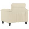 vidaXL Sofa Chair Cream Faux leather, metal, foam Single Modern