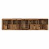 vidaXL LED Sideboard Old Wood 111.42 x 14.57 x 26.38 in