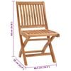 vidaXL Patio Chair Set of 2 Taupe, Natural Teak