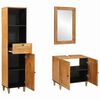 vidaXL Bathroom Furniture Set with Drawer 3 pcs Brown solid mango wood