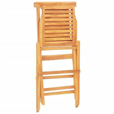 vidaXL Folding Patio Chairs 2 pcs 18.5"x24.8"x35.4" Solid Wood Teak