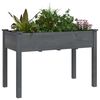 vidaXL Planter Grey Solid fir wood, Non-woven fabric 46.5 x 23.2 x 29.9 in