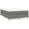 vidaXL Bed Frame Dark Gray 100% polyester fabric, plywood, engineered wood