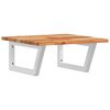 vidaXL Basin Shelf Wall Mounted Steel and Solid Wood Acacia