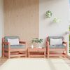vidaXL Garden Chair Grey Solid Douglas Fir Wood Medium Modular