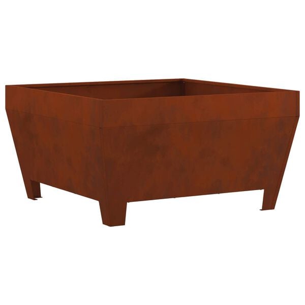 vidaXL Fire Pit Brown 31.50 x 31.50 x 16.93 in Weathering Steel