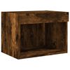 vidaXL Bedside Cabinet Smoked Oak Engineered Wood Bedside Cabinet