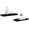 vidaXL Wall Shelf Set of 2 High gloss black Honeycomb MDF, metal Medium