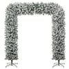vidaXL Christmas Tree Arch White and green PVC and steel Large