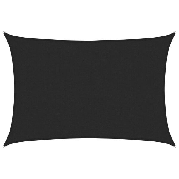 vidaXL Sunshade Sail 1.75 oz/ft&sup2; Black 8.2x13.1' HDPE