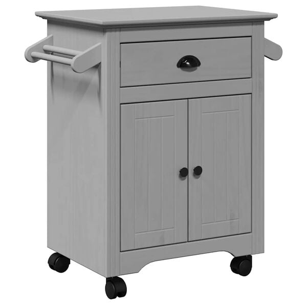 vidaXL Kitchen Trolley "BODO" Grey 28.3x17.7x31.5"