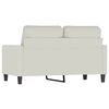 vidaXL 2-seater Sofa Cream Velvet (100% polyester), metal, textilene