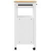 vidaXL Kitchen Trolley MONZA 33.1"x15.7"x34.8" Solid Wood Pine