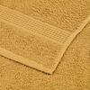 vidaXL Bath Towel Set of 10 Gold 100% Cotton Large Bath Towel