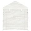vidaXL Gazebo With Roof White Polyethylene (PE), Galvanized Steel Large