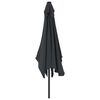 vidaXL Garden Parasol Black Polyester, Steel 118.1x78.7 in Tiltable