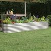 vidaXL Garden Raised Bed Silver Powder-coated steel Large Durable