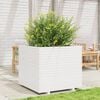 vidaXL Garden Planter White Solid Pine Wood 31.5 x 31.5 x 28.3 in