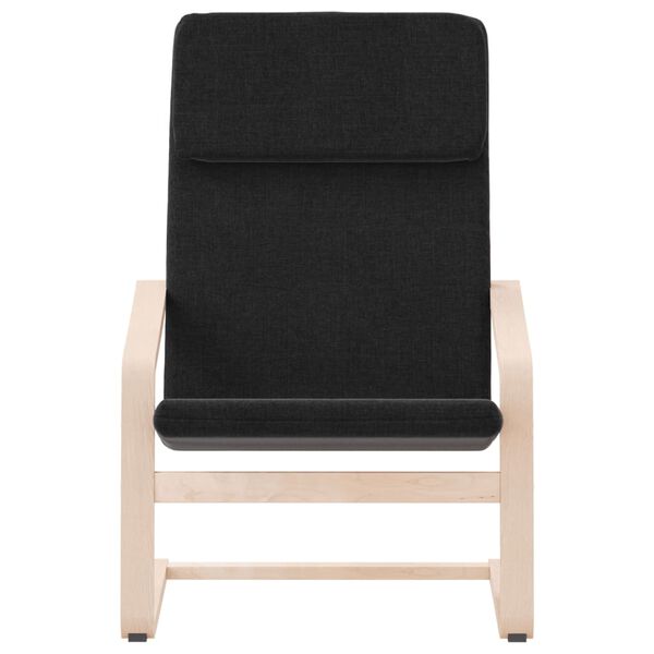 vidaXL Relaxing Chair Black 100% polyester fabric, solid birch wood, plywood