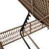vidaXL Sun Lounger Beige PE Rattan Standard Multi-Position Backrest