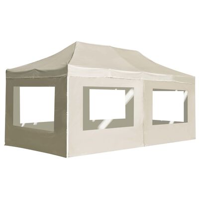vidaXL Professional Folding Party Tent with Walls Aluminum 19.7'x9.8' Cream