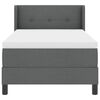 vidaXL Box Spring Bed with Mattress Dark gray 39.4" x 78.7
