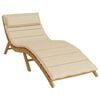vidaXL Sun Lounger Cushion Beige Oxford fabric 70.9" x 23.6" x 1.6