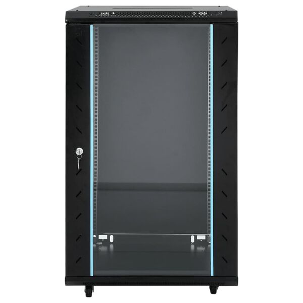 vidaXL 18U Network Cabinet with Swivel Feet 19" IP20 23.6"x23.6"x39.4"