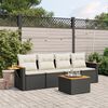 vidaXL Garden Sofa Set Black, Cream