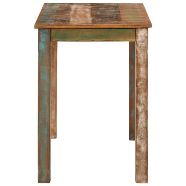 vidaXL Dining Table Multicolour Solid reclaimed wood 43.3x21.7x29.9 in