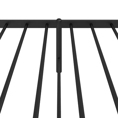 Close-up of the top rail where vertical bars attach to the headboard.