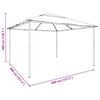 vidaXL Gazebo White Oxford fabric with PA coating, steel Large