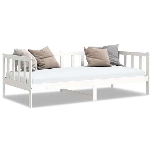 vidaXL Day Bed White Solid pine wood 35.4 x 78.7 in