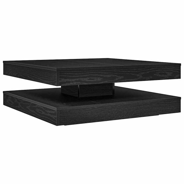 vidaXL Coffee Table Black Oak Engineered Wood Medium Rotatable