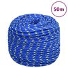 vidaXL Boat Rope Blue 0.31 " 164.0 ' Polypropylene