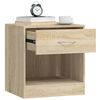 vidaXL Bedside Cabinet Set of 2 Oak Engineered wood, MDF Small