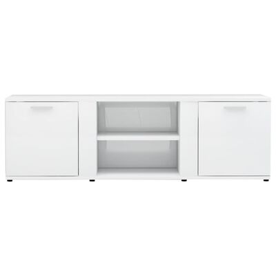 vidaXL TV Stand High Gloss White 47.2"x13.4"x14.6" Engineered Wood