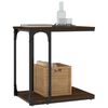 vidaXL Side Table Brown oak Engineered wood Compact C Shape Side Table