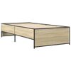 vidaXL Bed Frame Sonoma Oak Engineered wood, steel, plywood Twin Durable