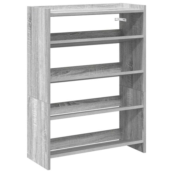 vidaXL Shoe Rack Gray Sonoma Engineered Wood Slim Shoe Rack