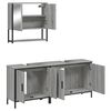 vidaXL Bathroom Furniture Set Grey sonoma Engineered wood Medium