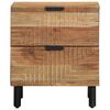 vidaXL Bedside Cabinet Acacia Solid acacia wood, engineered wood, and metal