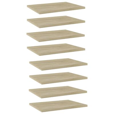 vidaXL Bookshelf Boards 8 pcs Sonoma Oak 15.7"x11.8"x0.6" Engineered Wood