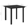 vidaXL Dining Set Black Glass Medium Durable Garden Dining Set