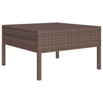 Brown wicker coffee table