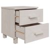 vidaXL Bedside Cabinet Set of 2 White Solid pine wood, MDF Small